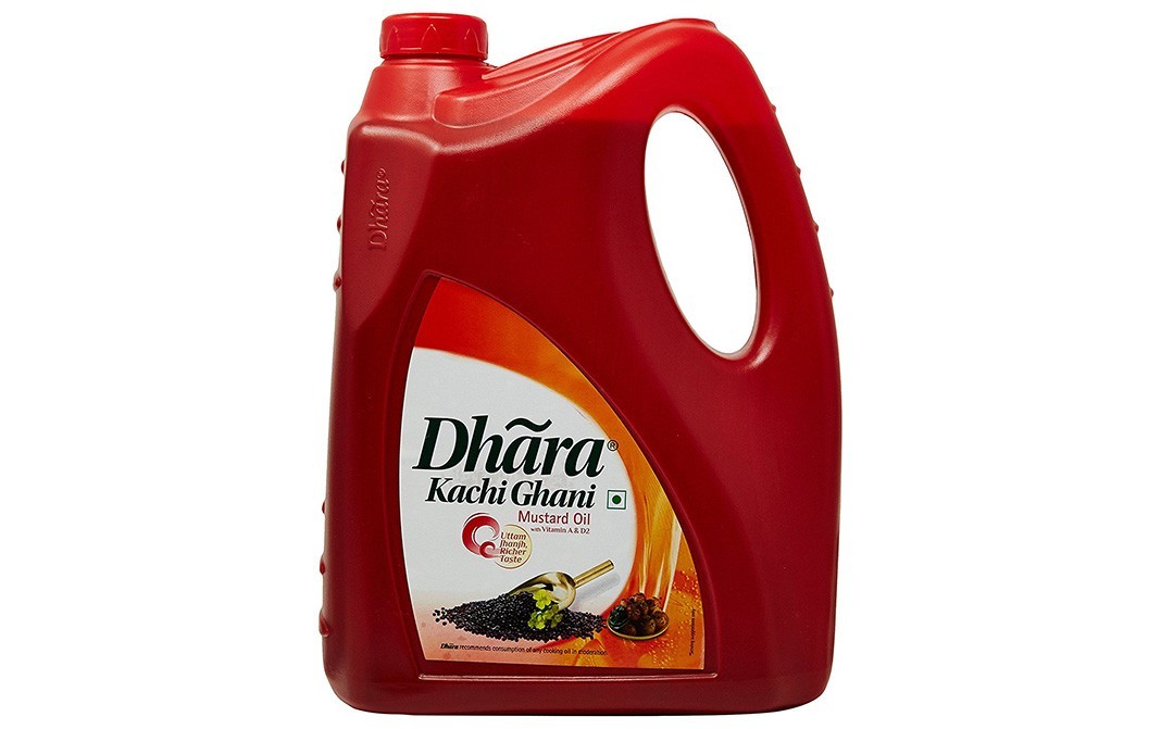 Dhara Kachi Ghani Mustard Oil   Can  5 litre